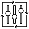 Icon representing customizable inputs