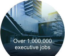 Modern office building representing access to over 1,000,000 executive job opportunities for senior-level professionals.
