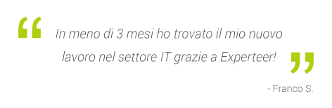 Esperienza del cliente da parte di un professionista esperto che condivide la sua storia di successo professionale.